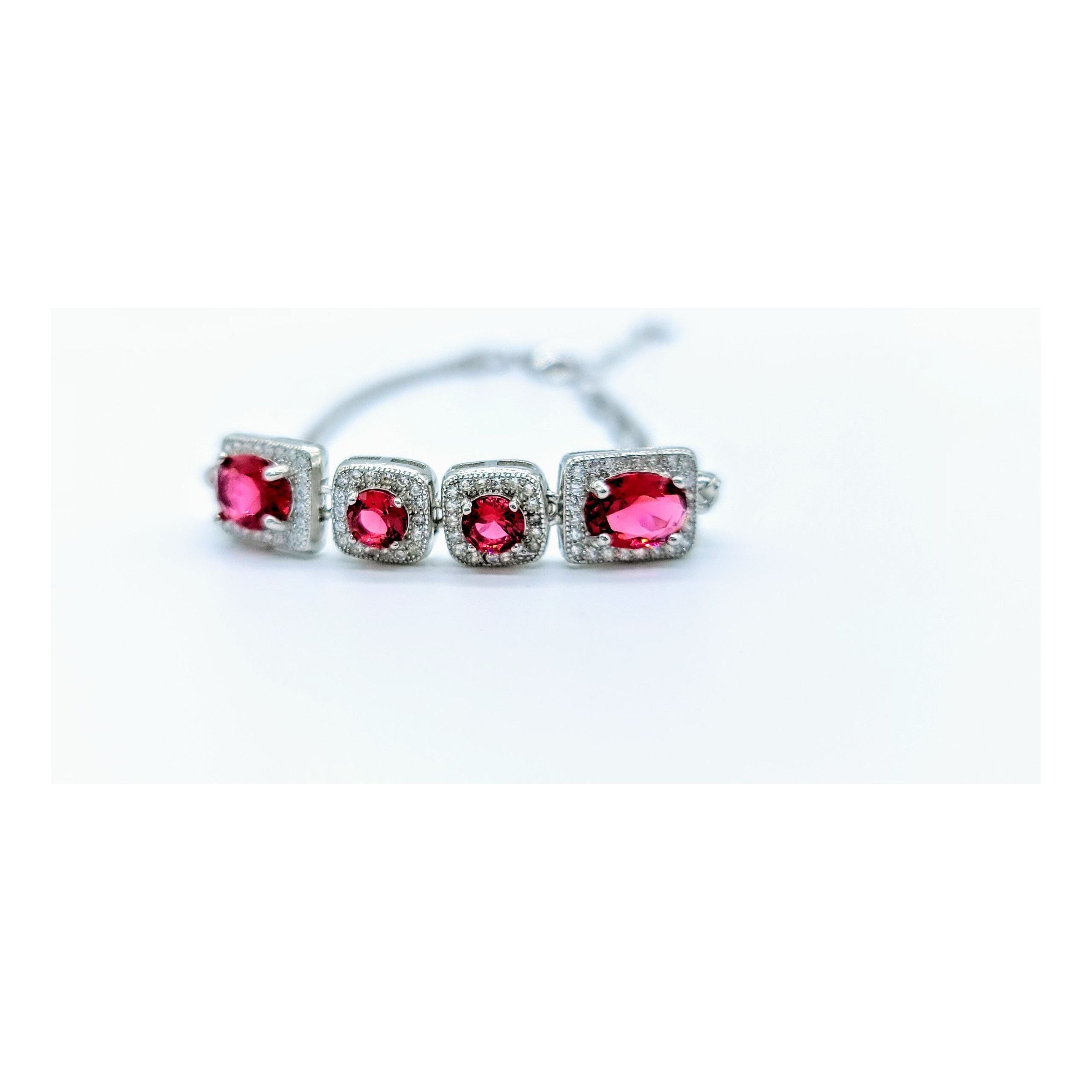 Stimulated Ruby Emblem Bracelet