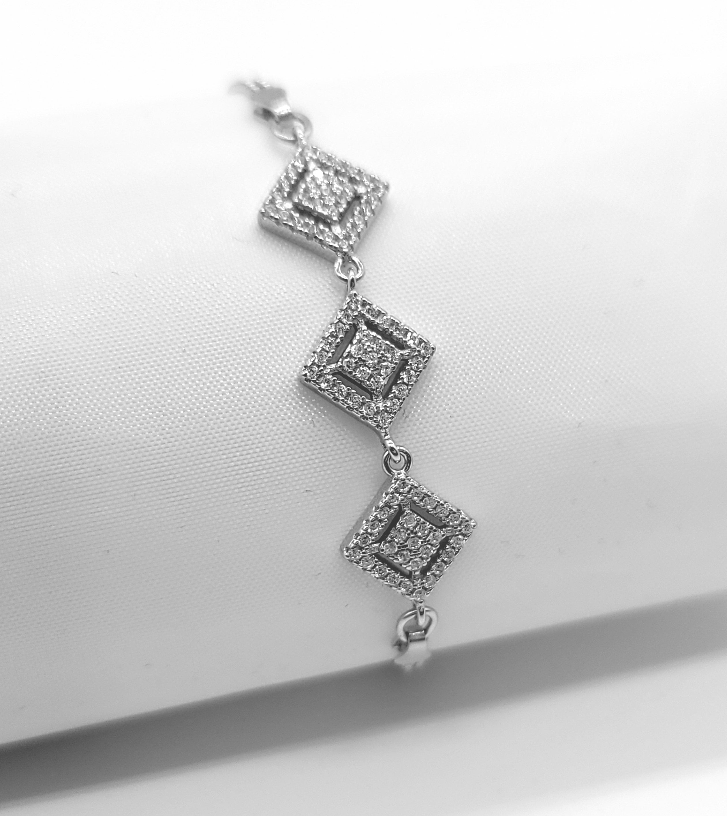 Sterling Silver Cubic Zirconia Bracelet