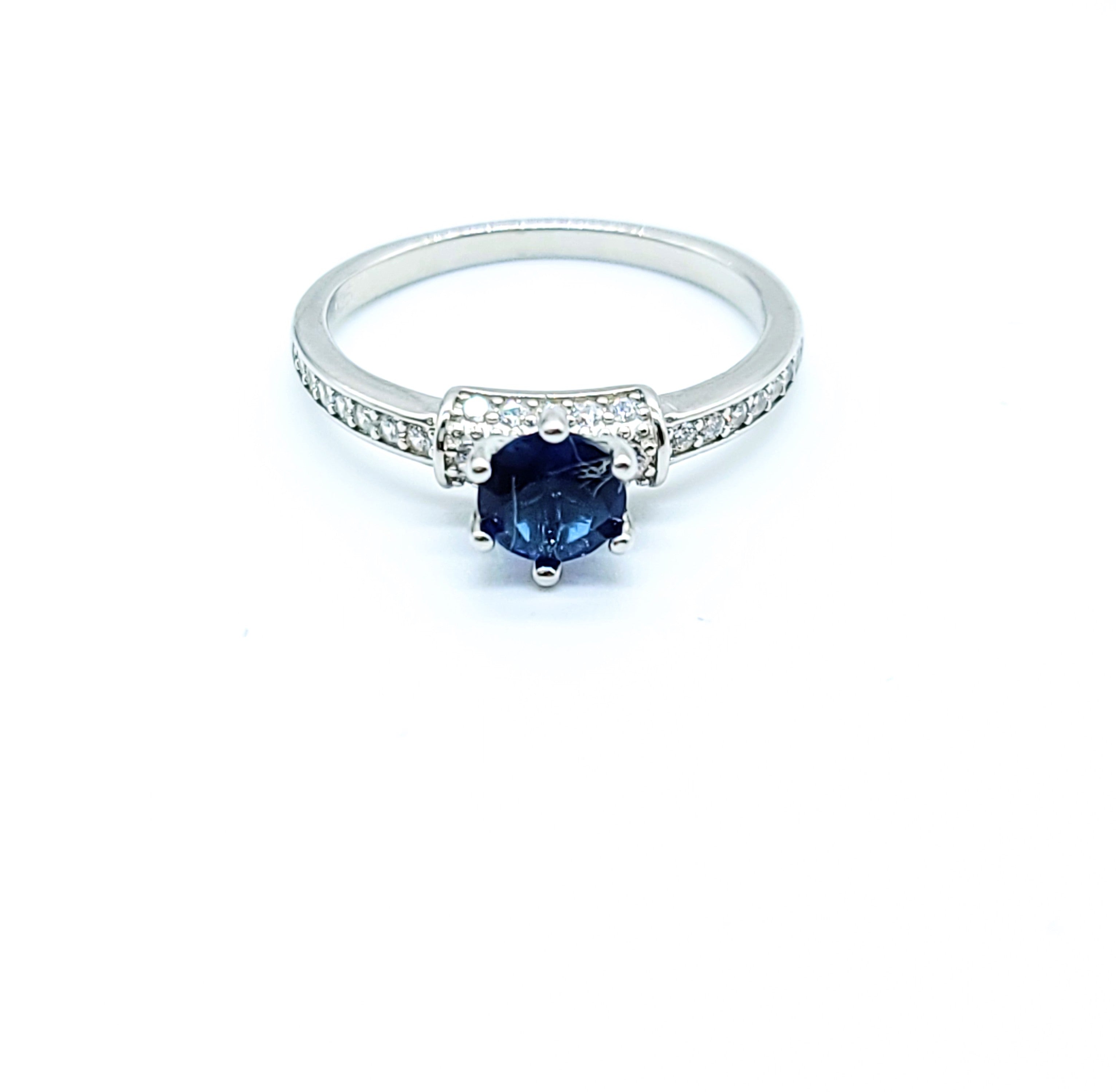 Stimulated Sapphire Promise Ring