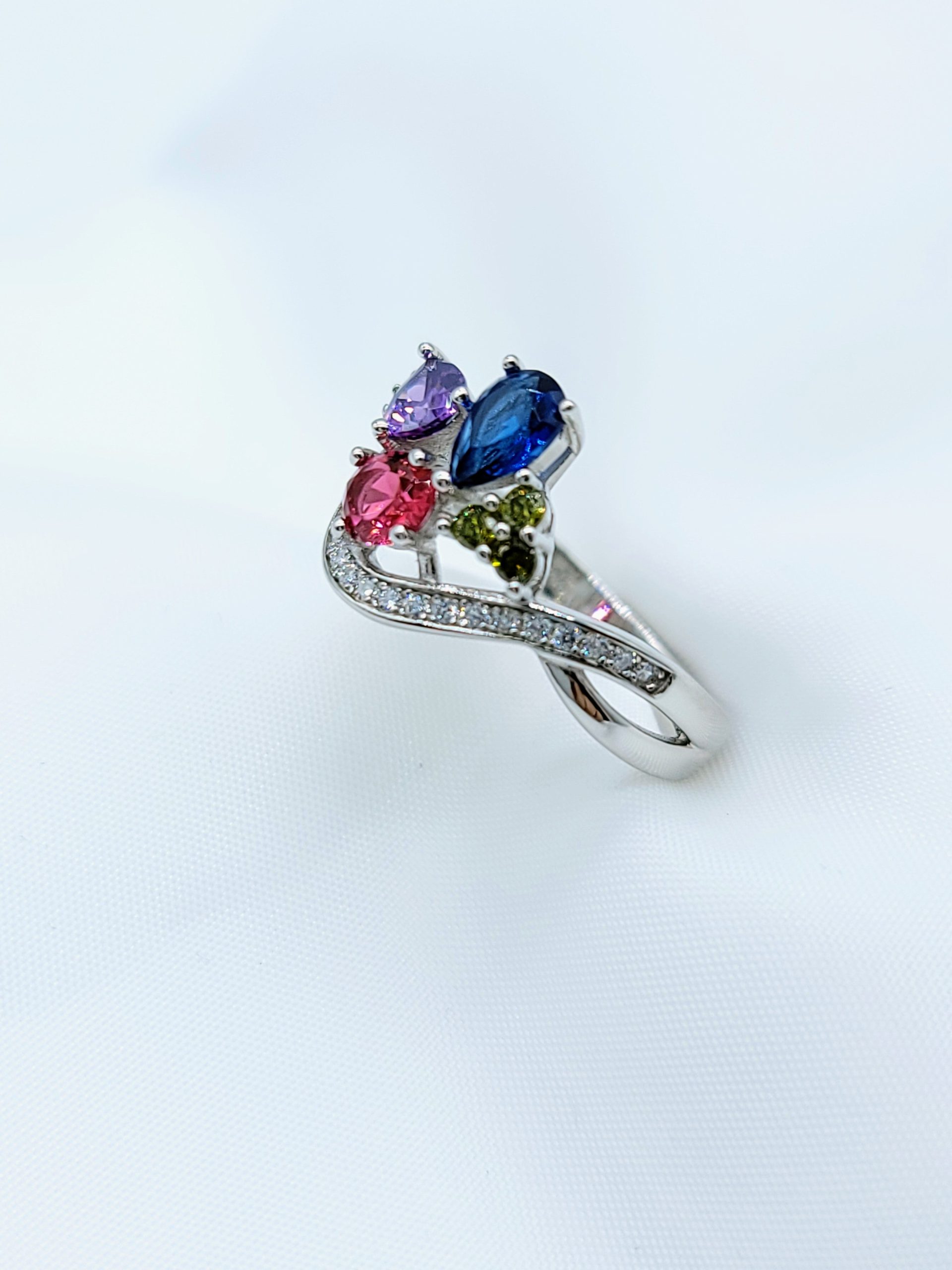 Stimulated Stones and CZ Band ring