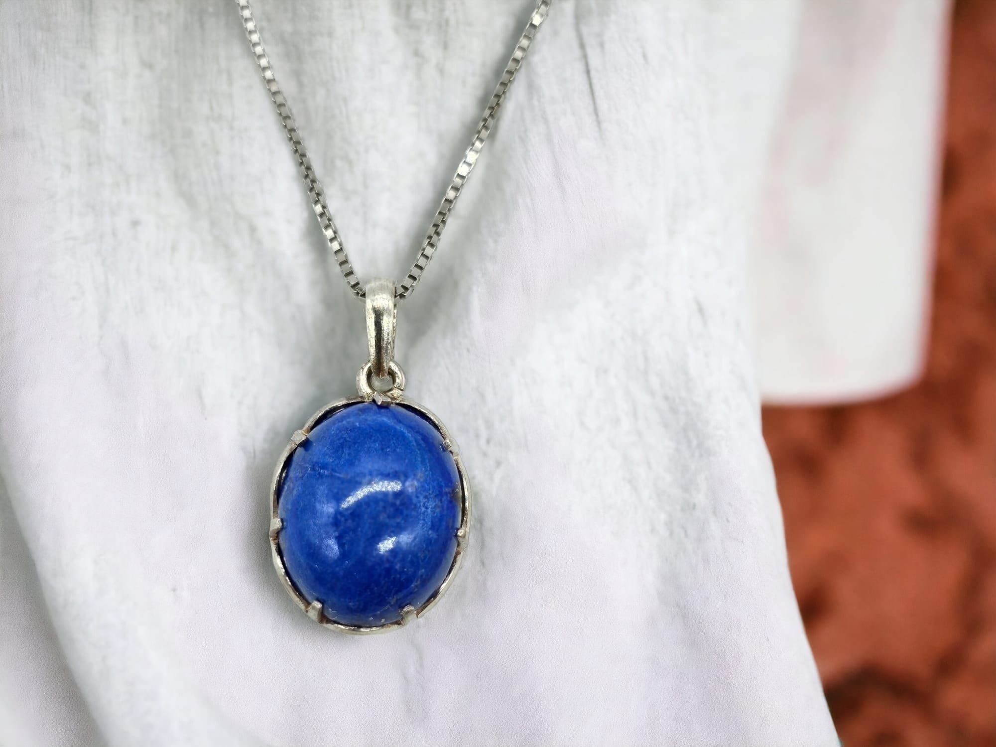 "Lapis Lazuli Pendant - Enhance Your Style with the Captivating Beauty of Deep Blue" - Small, Medium, Large, XL Sizes
